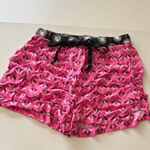 Pink Floral Women's Pajama Shorts